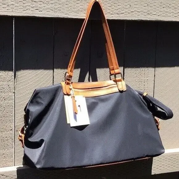 Miztique Bags Miztique Travel Bag Black With Saddle Brown